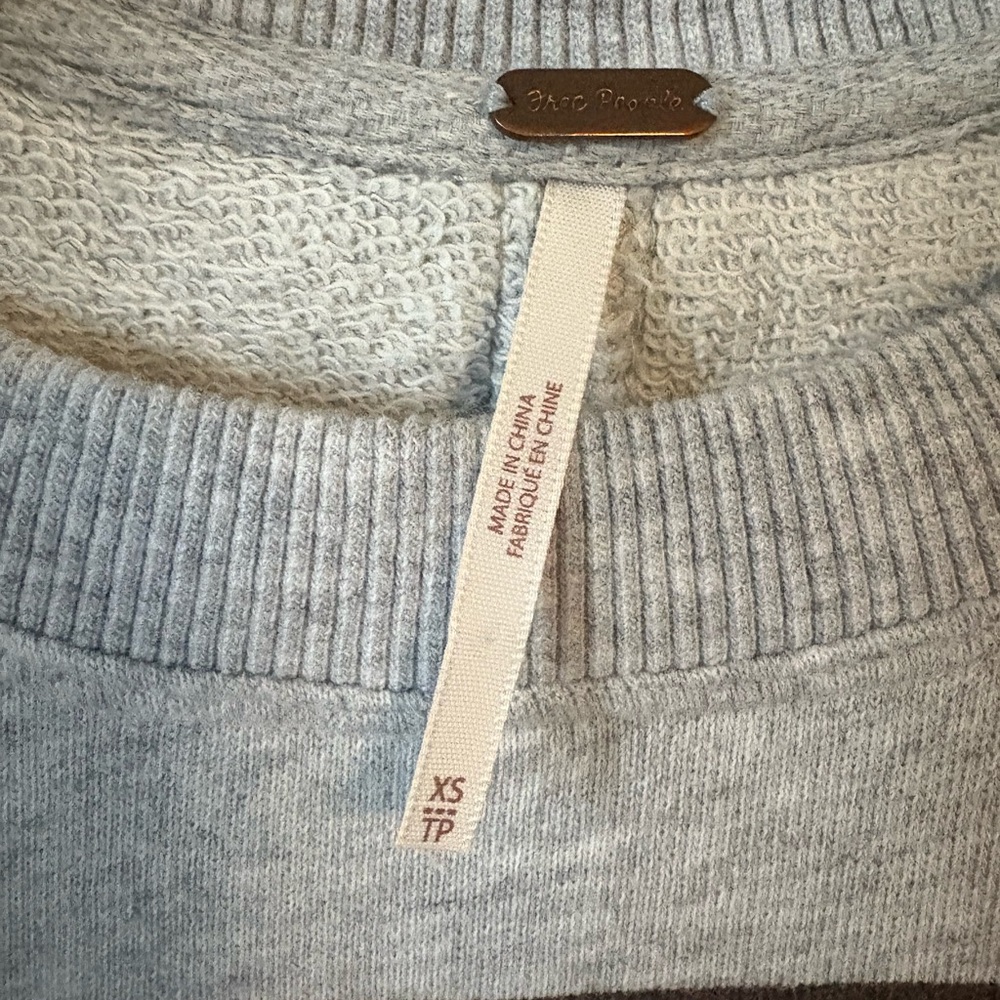 RARE Free People Sweatshirt Dress with Striped Accent - EUC - Picture 5 of 9